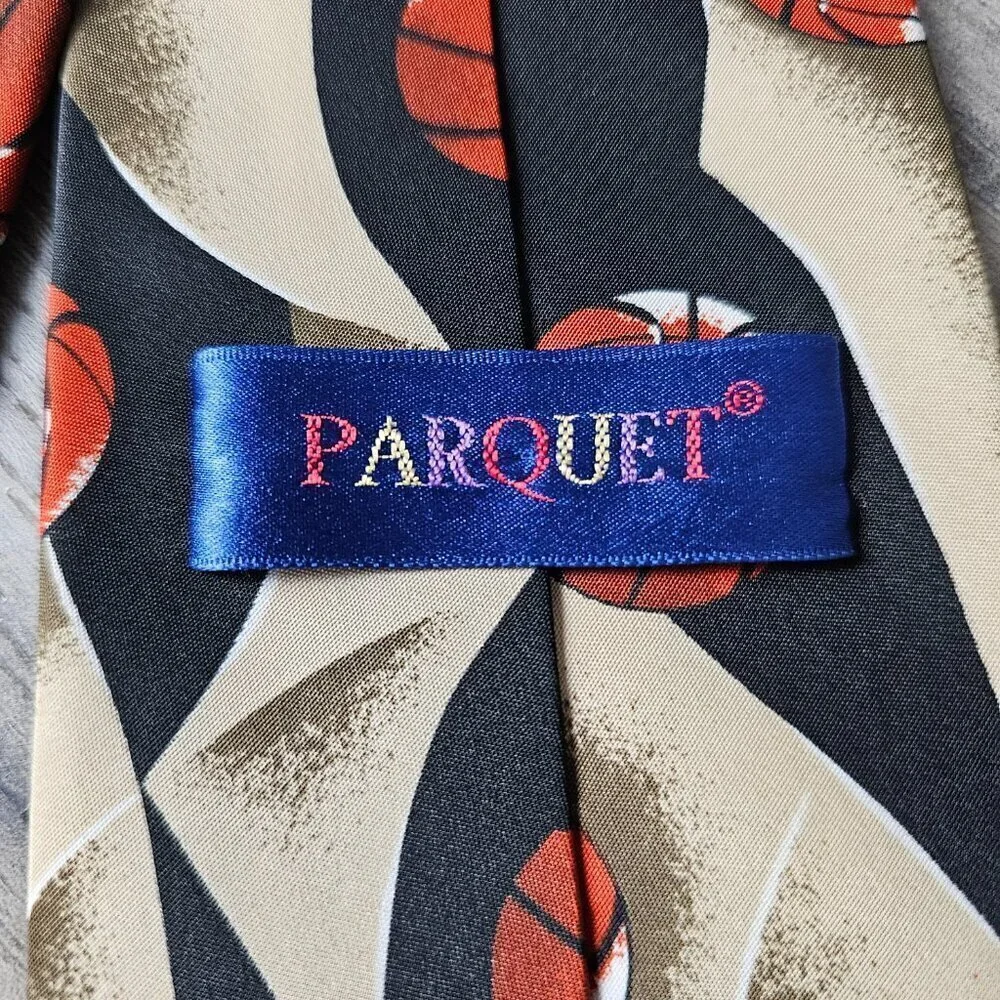 🏆256 Parquet Basketball Sports Novelty Necktie